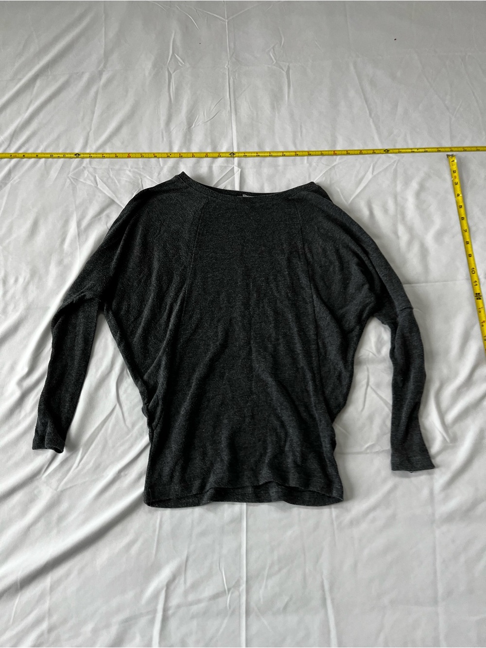 Off-the-Shoulder Relaxed Knit Sweater in Charcoal